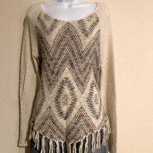American Rag Fringed Sweater